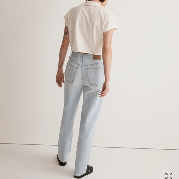 Madewell The Slouchy Boyjean Light Wash Jeans Distressed Size 29” Waist - Picture 3 of 14